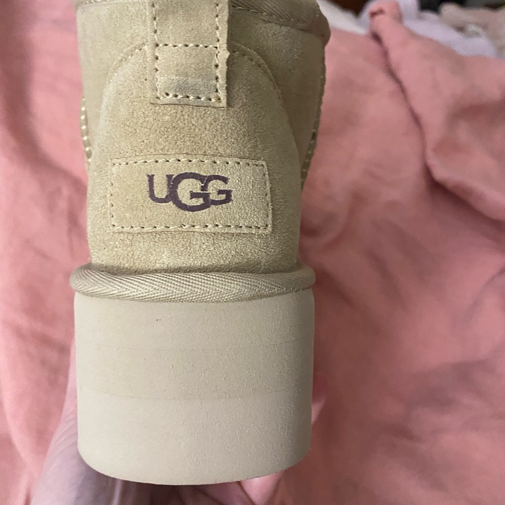 UGG Cream Platform Ankle Booties - image 3